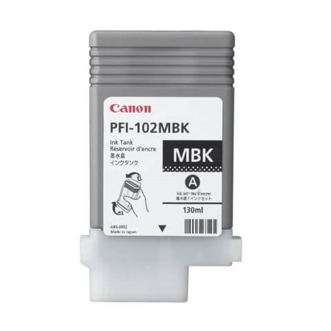 Serbatoio inchiostro PFI-102MBK Canon nero opaco 0894B001AA